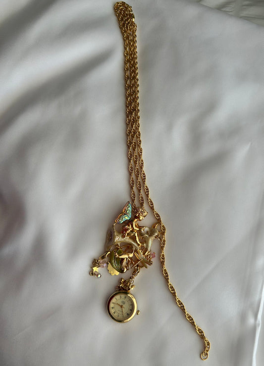 Kirk’s folly necklace with watch